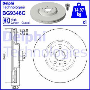 Delphi BG9346C - Гальмівний диск autozip.com.ua