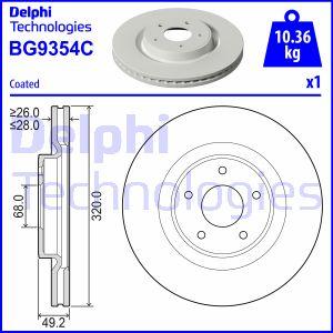 Delphi BG9354C - Гальмівний диск autozip.com.ua