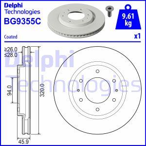 Delphi BG9355C - Гальмівний диск autozip.com.ua