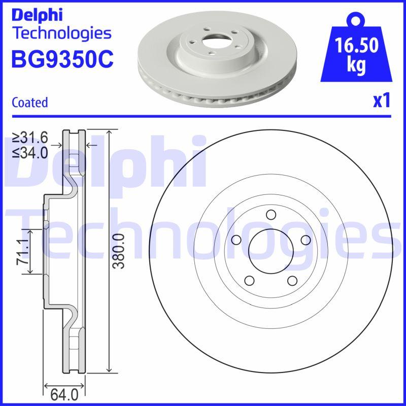 Delphi BG9350C - Гальмівний диск autozip.com.ua