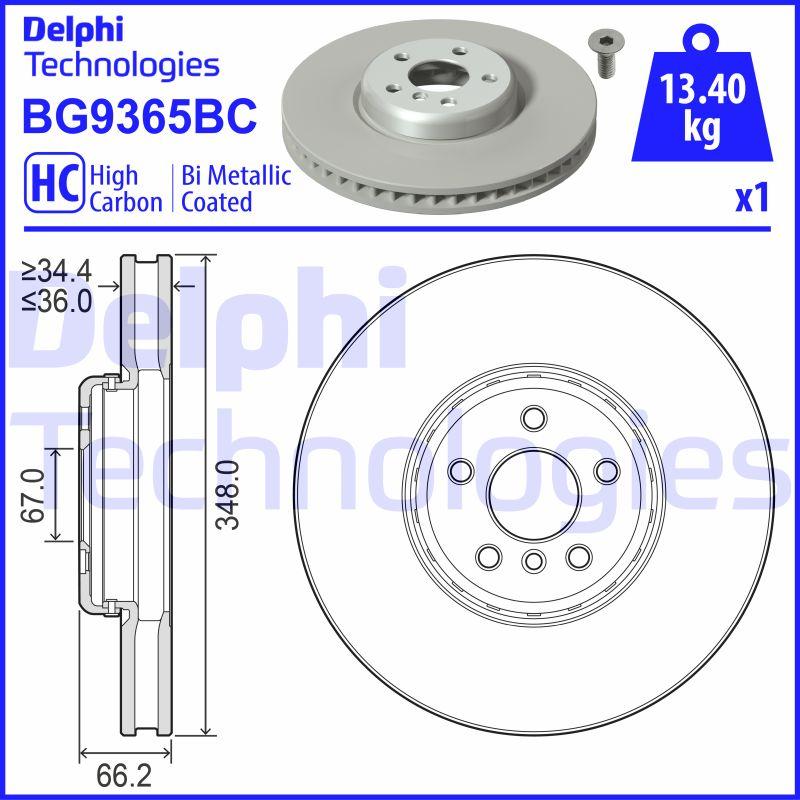 Delphi BG9365BC - Гальмівний диск autozip.com.ua