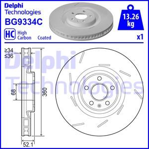 Delphi BG9334C - Гальмівний диск autozip.com.ua