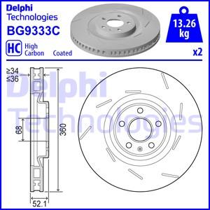 Delphi BG9333C - Гальмівний диск autozip.com.ua