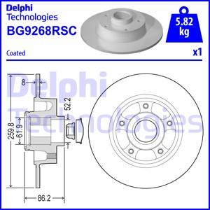 Delphi BG9268RSC - Гальмівний диск autozip.com.ua