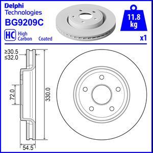 Delphi BG9209C - Гальмівний диск autozip.com.ua