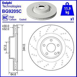 Delphi BG9205C-19B1 - Гальмівний диск autozip.com.ua
