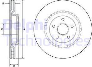 Delphi BG9213C - Гальмівний диск autozip.com.ua