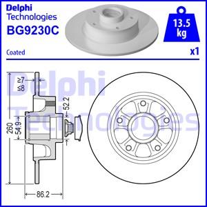 Delphi BG9230RSC - Гальмівний диск autozip.com.ua