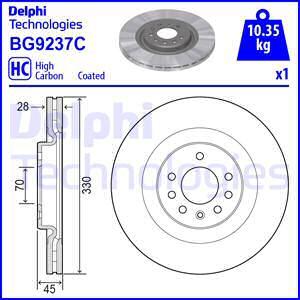 Delphi BG9237C - Гальмівний диск autozip.com.ua