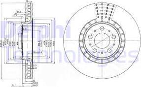 Delphi BG9783C - Гальмівний диск autozip.com.ua