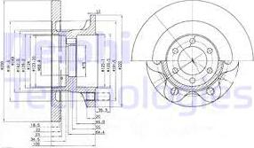 Delphi BG9722 - Гальмівний диск autozip.com.ua