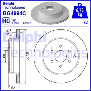 Delphi BG4994C - Гальмівний диск autozip.com.ua