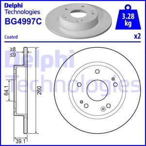 Delphi BG4997C-18B1 - Гальмівний диск autozip.com.ua