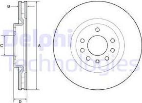 Delphi BG4944C - Гальмівний диск autozip.com.ua