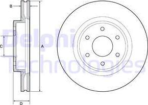 Delphi BG4941 - Гальмівний диск autozip.com.ua