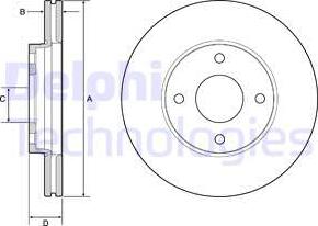 Delphi BG4953C - Гальмівний диск autozip.com.ua