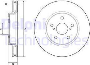 Delphi BG4952C - Гальмівний диск autozip.com.ua