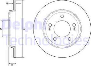 Delphi BG4964C - Гальмівний диск autozip.com.ua