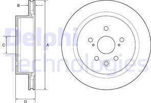 Delphi BG4962C - Гальмівний диск autozip.com.ua