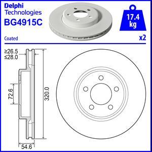 Delphi BG4915C - Гальмівний диск autozip.com.ua