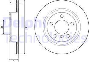 Delphi BG4916C - Гальмівний диск autozip.com.ua