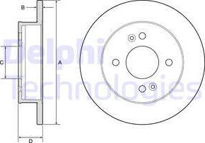 Delphi BG4917C - Гальмівний диск autozip.com.ua