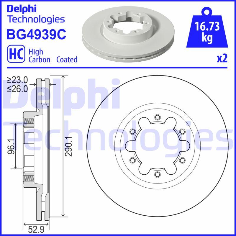 Delphi BG4939C - Гальмівний диск autozip.com.ua