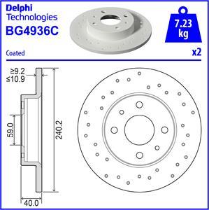 Delphi BG4936C - Гальмівний диск autozip.com.ua