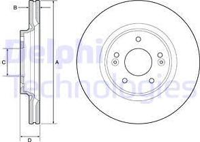 Delphi BG4931C-18B1 - Гальмівний диск autozip.com.ua