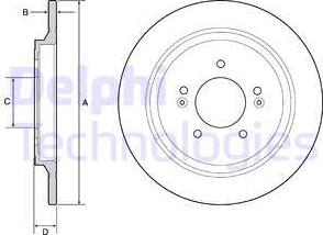 Delphi BG4932C-18B1 - Гальмівний диск autozip.com.ua