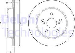 Delphi BG4928C - Гальмівний диск autozip.com.ua