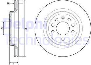 Delphi BG4922C - Гальмівний диск autozip.com.ua