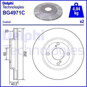 Delphi BG4971C - Гальмівний диск autozip.com.ua