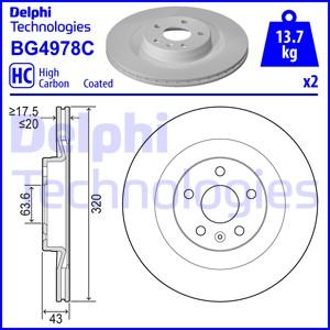 Delphi BG4978C - Гальмівний диск autozip.com.ua