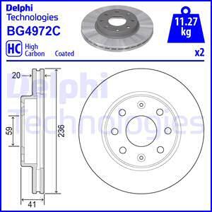 Delphi BG4972C - Гальмівний диск autozip.com.ua