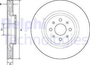 Delphi BG4456 - Гальмівний диск autozip.com.ua