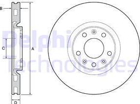 Delphi BG4457 - Гальмівний диск autozip.com.ua