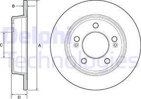 Delphi BG4559C - Гальмівний диск autozip.com.ua