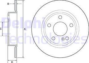 Delphi BG4555C - Гальмівний диск autozip.com.ua