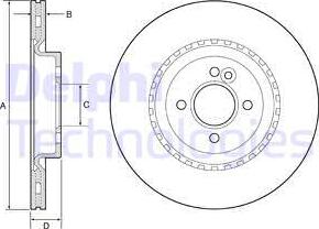 Delphi BG4568C - Гальмівний диск autozip.com.ua