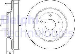 Delphi BG4567C - Гальмівний диск autozip.com.ua