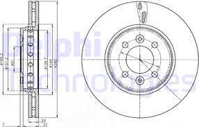 Delphi BG4536C - Гальмівний диск autozip.com.ua