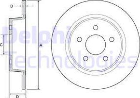 Delphi BG4533 - Гальмівний диск autozip.com.ua