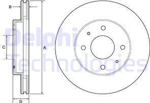 Delphi BG4537 - Гальмівний диск autozip.com.ua