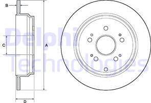 Delphi BG4694C - Гальмівний диск autozip.com.ua