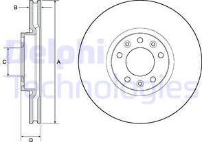 Delphi BG4696C - Гальмівний диск autozip.com.ua