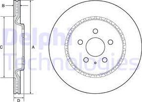 Delphi BG4643C-12B1 - Гальмівний диск autozip.com.ua