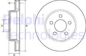 Delphi BG4642 - Гальмівний диск autozip.com.ua