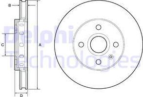 Delphi BG4647C - Гальмівний диск autozip.com.ua