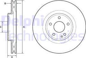 Delphi BG4659C - Гальмівний диск autozip.com.ua